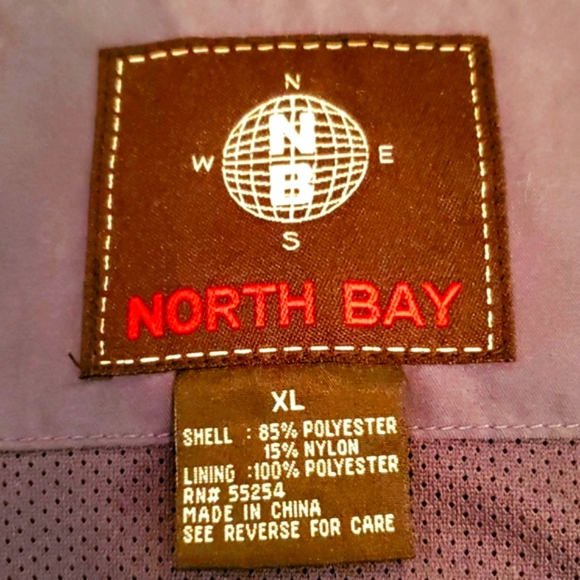 NORTH BAY XL BLUE WINDBREAKER JACKET - Picture 3 of 4